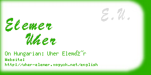 elemer uher business card